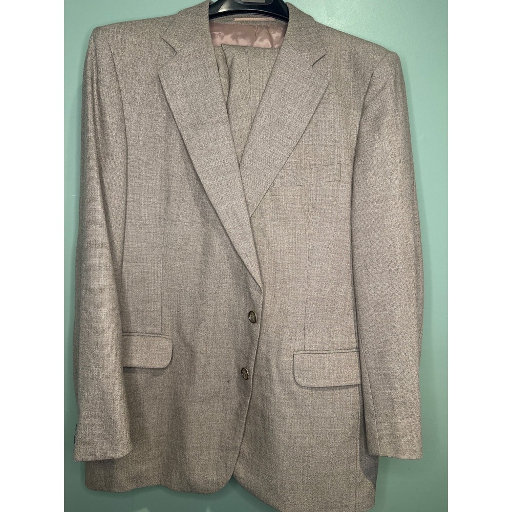 Vintage Puccini International Mens 100% Wool 2 Piece Suit Blazer Pants Business